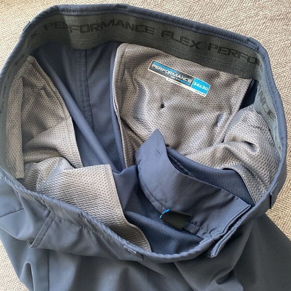 Roundtree & Yorke Bluish Performance Flex Pants Straight Leg Men's Size 34/30 - Picture 6 of 14